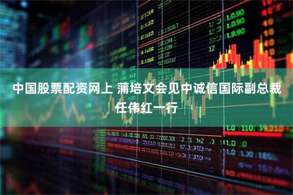 中国股票配资网上 蒲培文会见中诚信国际副总裁任伟红一行